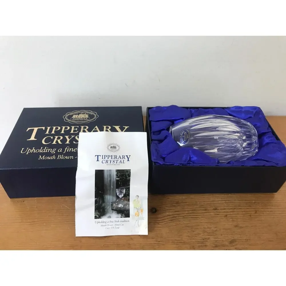 Vtg Tipperary Irish Hand Cut Mouth Blown Crystal 4
